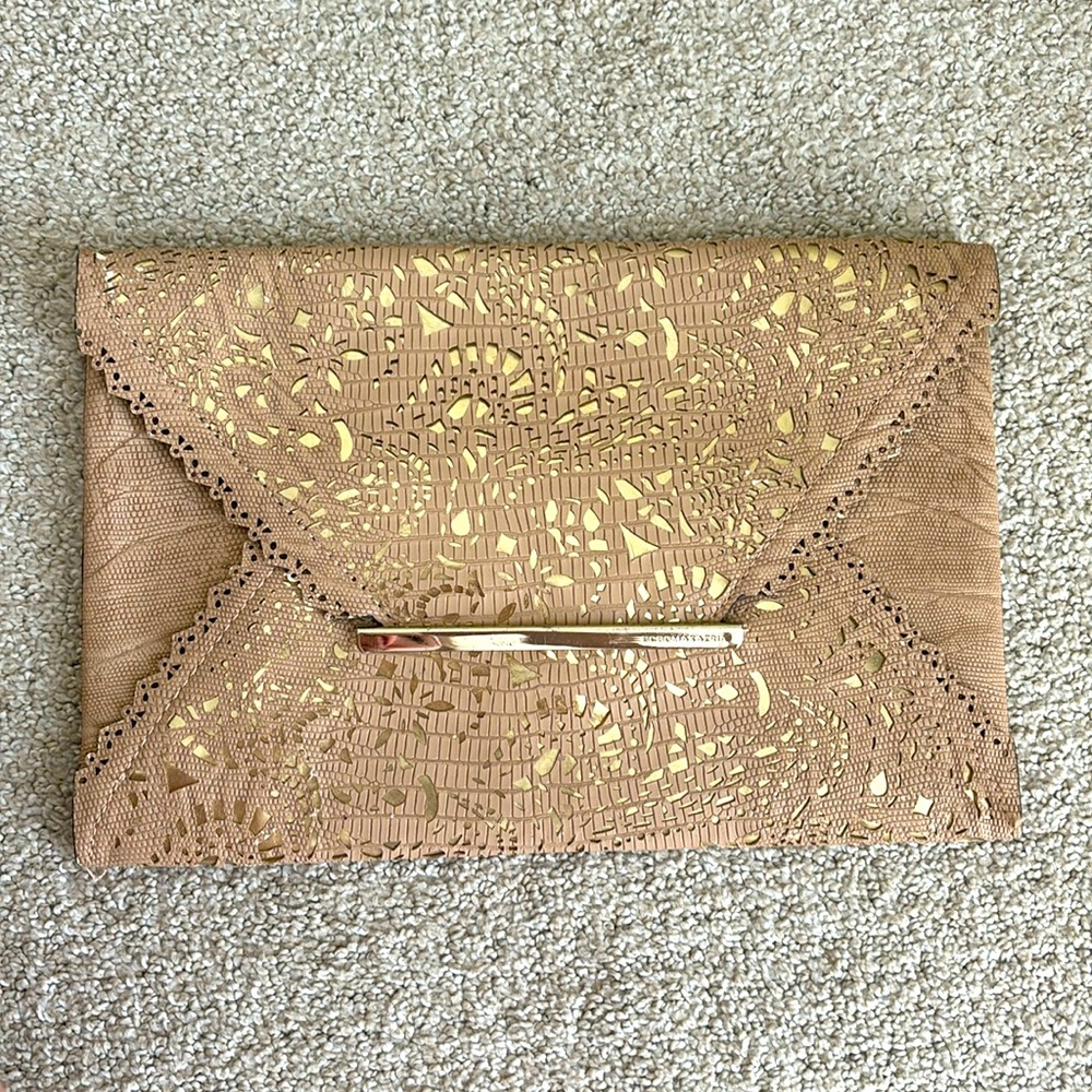 BCBGMaxAzria Laser-cut Lace Clutch